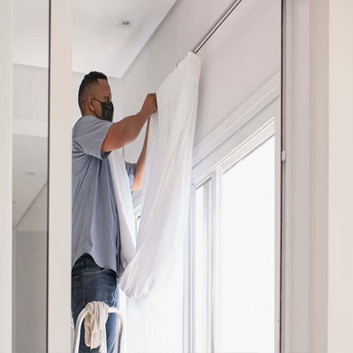 Curtains fixing and installation services Dubai