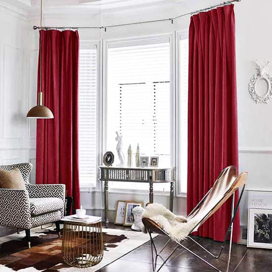 Modern Red Curtains Dubai