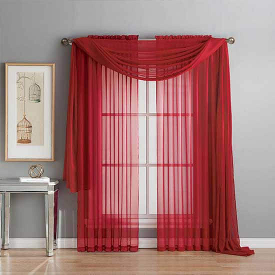 Modern Red Curtains Dubai